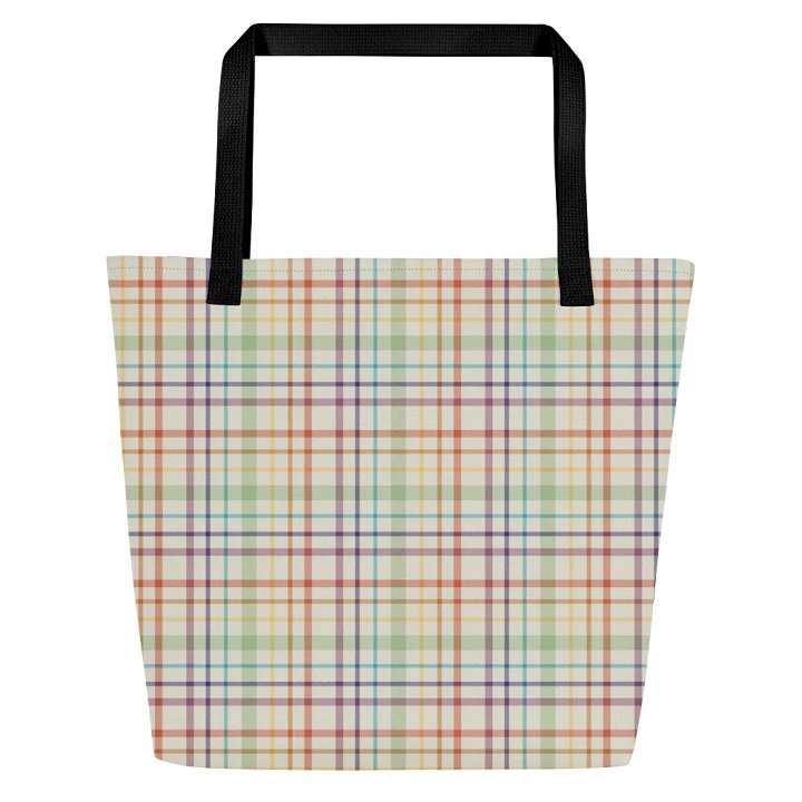 Centered Eight Color Plaid Tote Bag product image (2)