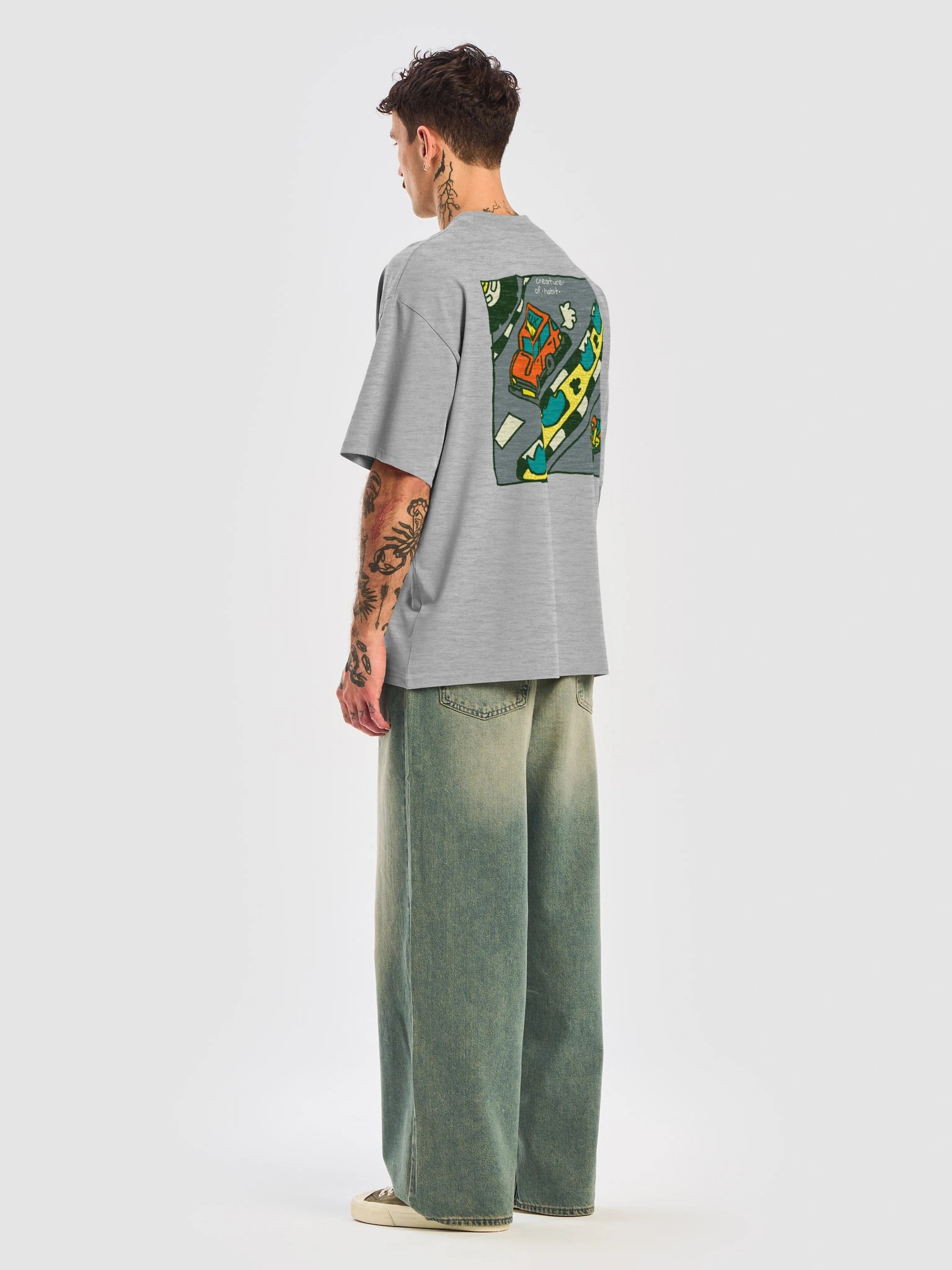 Cruisin' Grey Oversized T-Shirt product image (6)