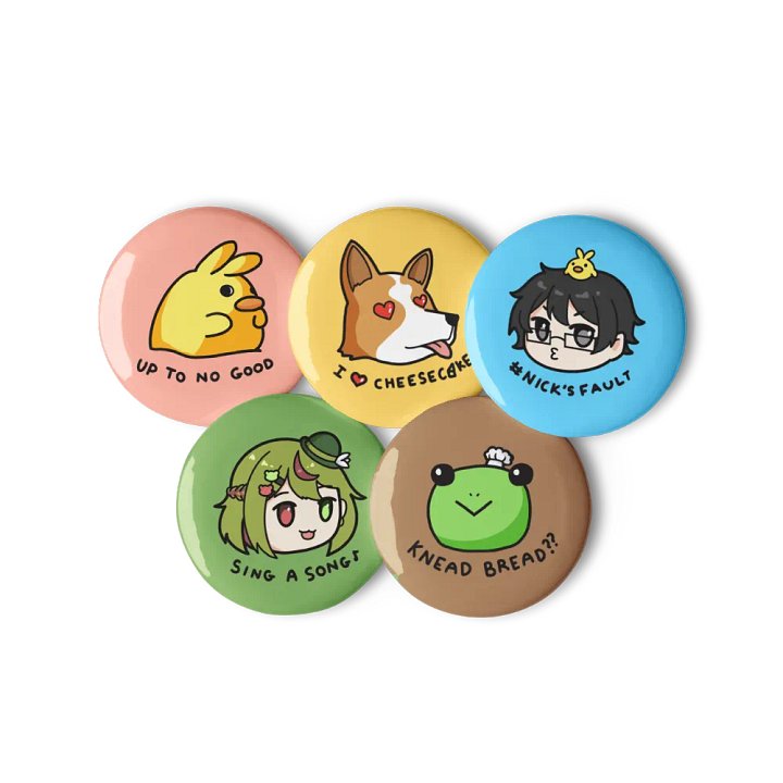 Frog-CU Chibi Button Set product image (2)