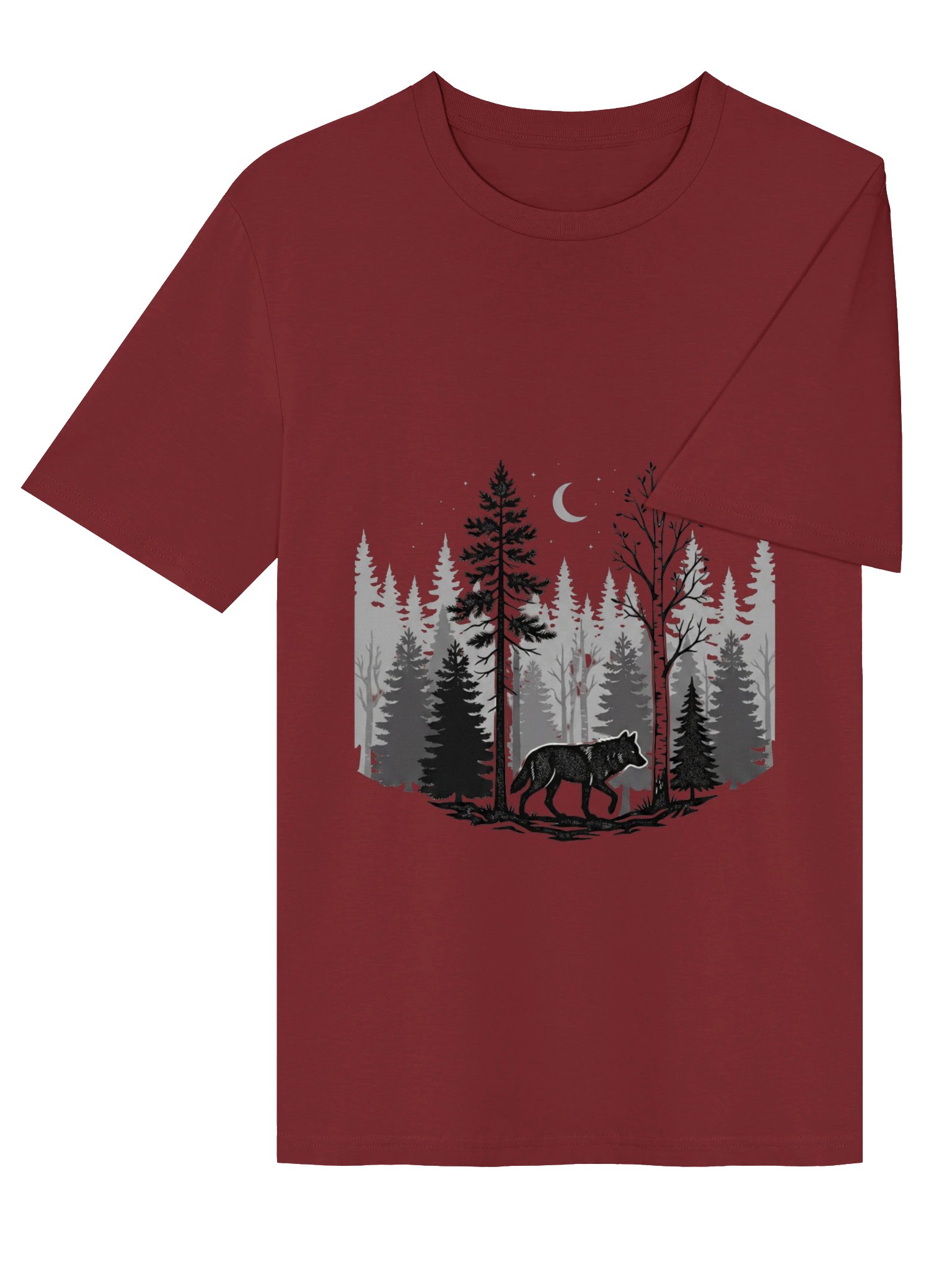 Midnight Forest Wolf T-Shirt product image (20)