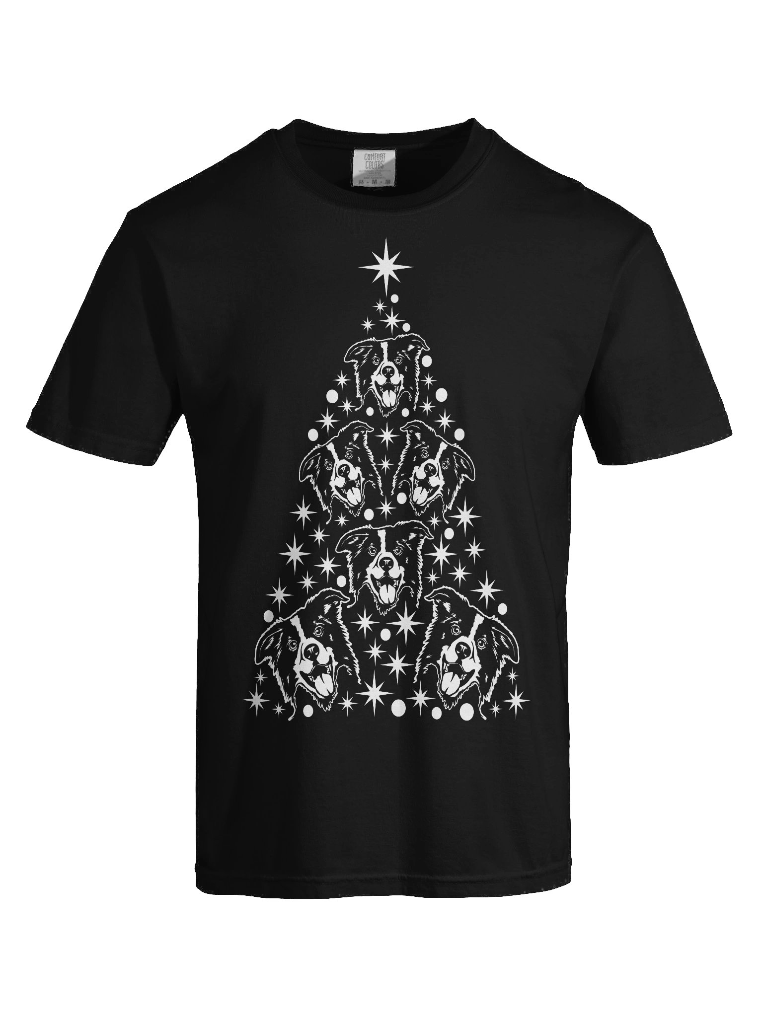 Border Collie Christmas Tree T-Shirt product image (9)