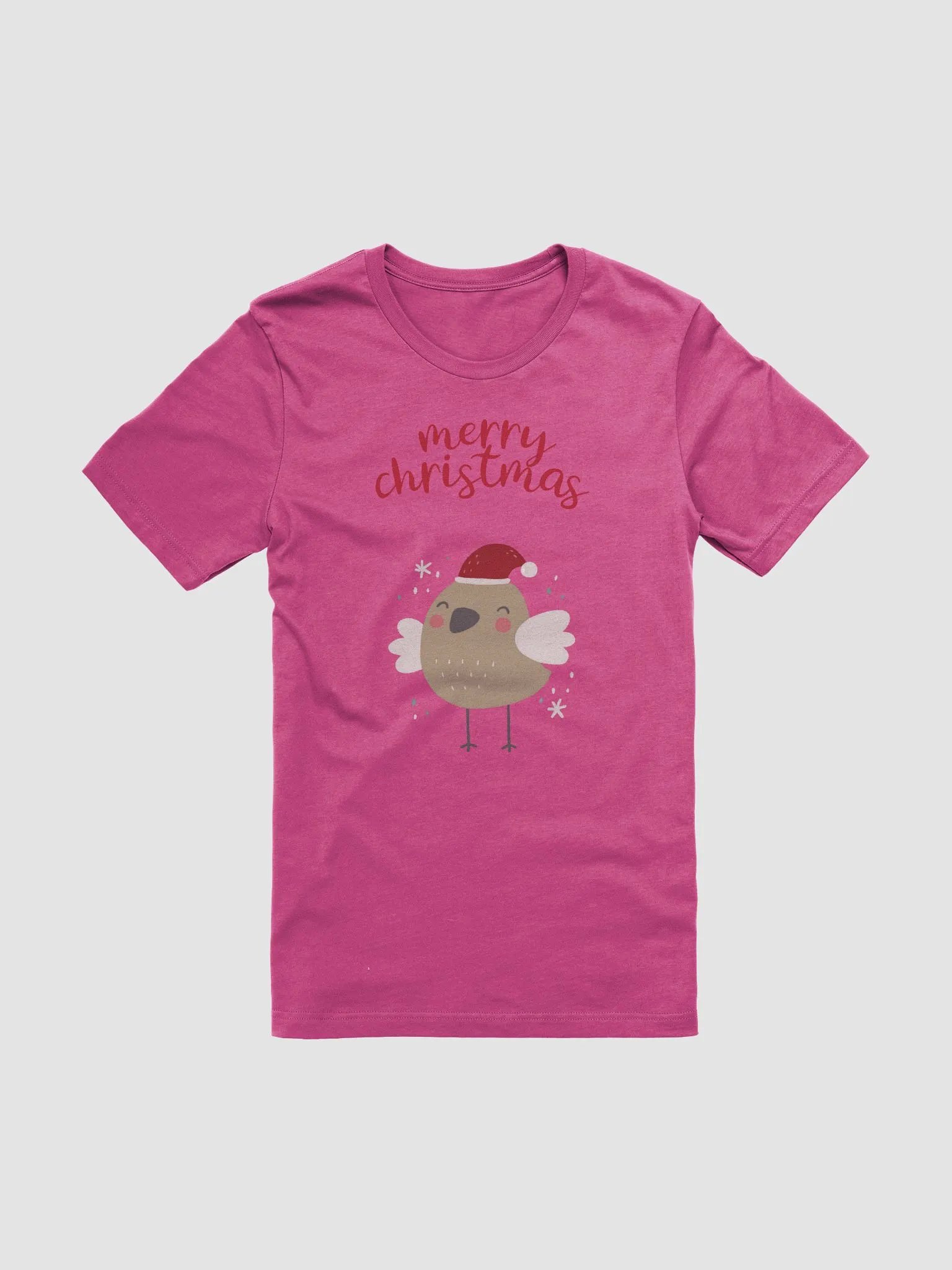 Merry Christmas Bird Cartoon T-Shirt product image (1)