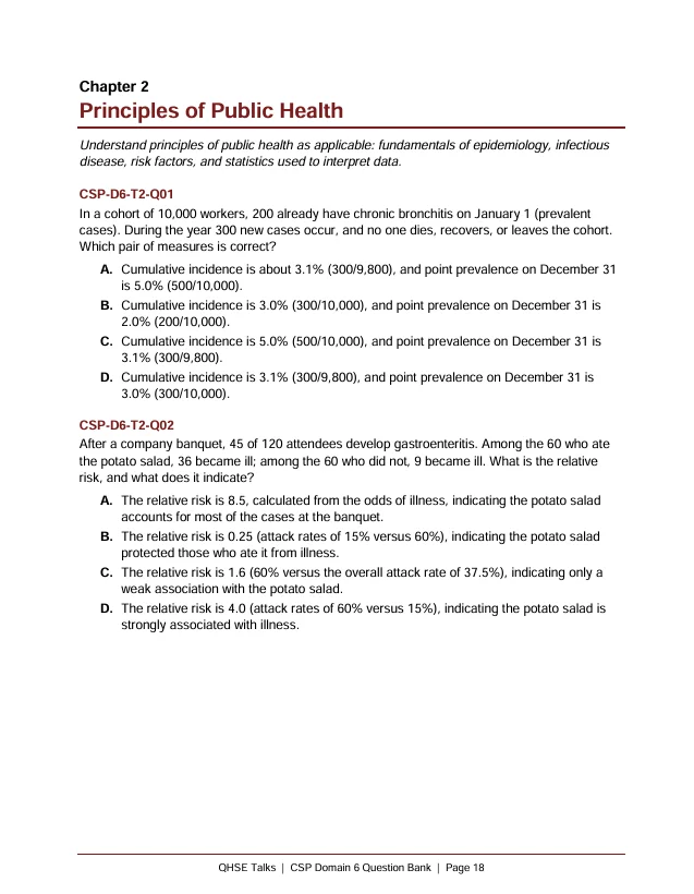CSP 11 Domain 6 — Occupational Health and Applied Science: 150 Scenario-Based Practice Questions | 25 Questions per Topic | Detailed Explanations product image (3)