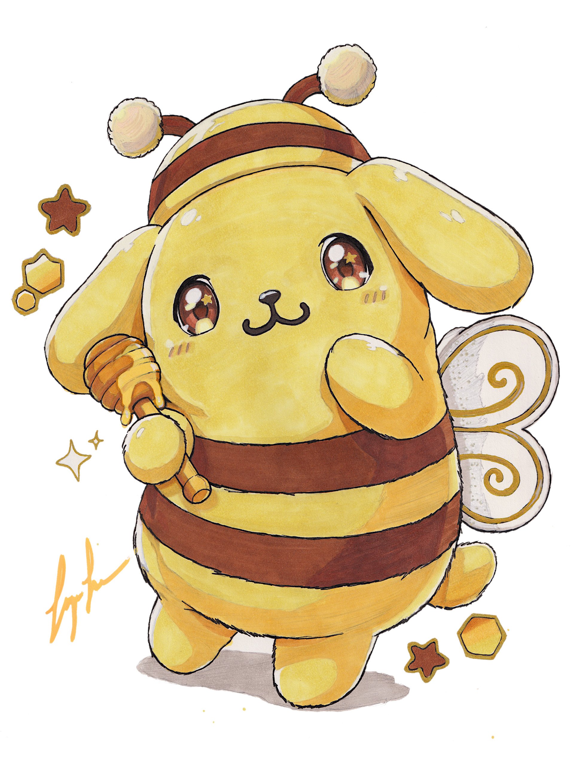 Puppy Bee Art Print product image (1)