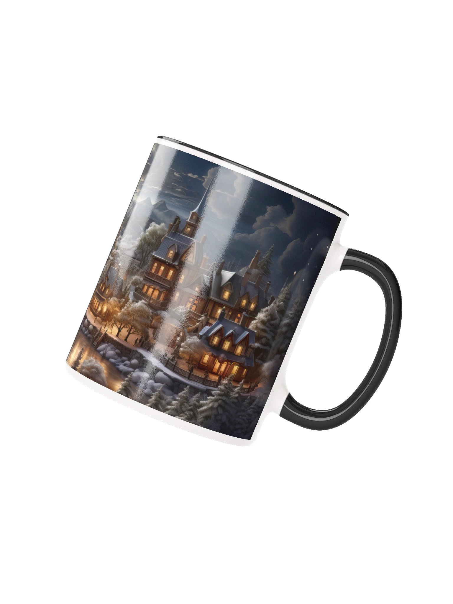 Christmas Moonlit Lakeside Storybook Village Mug product image (3)