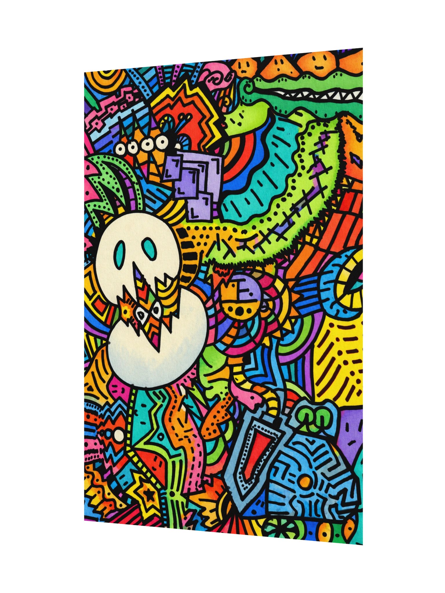 #4 Running from Thoughts - Color Poster product image (3)
