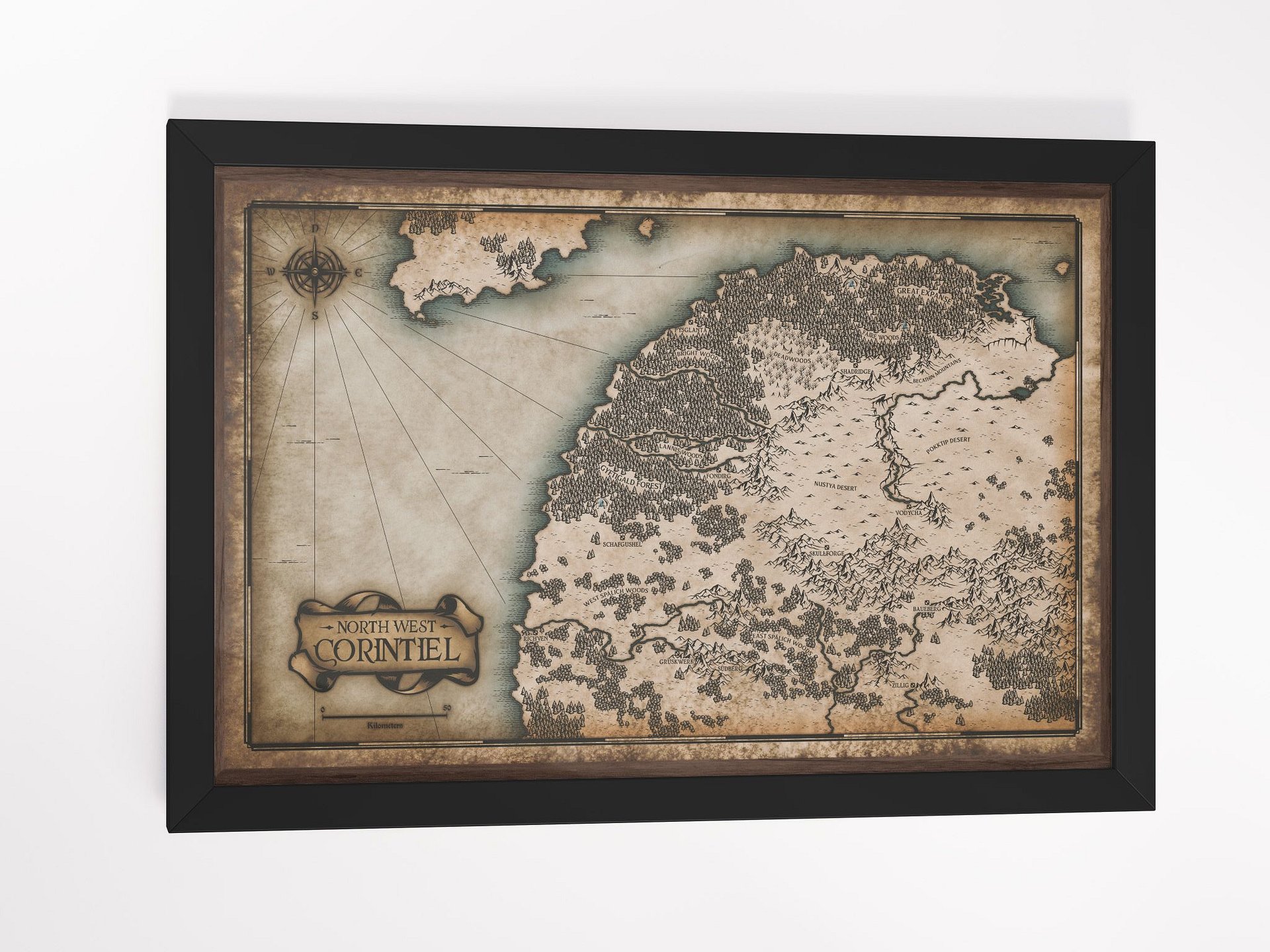 Map - North West Corintiel - Framed product image (4)