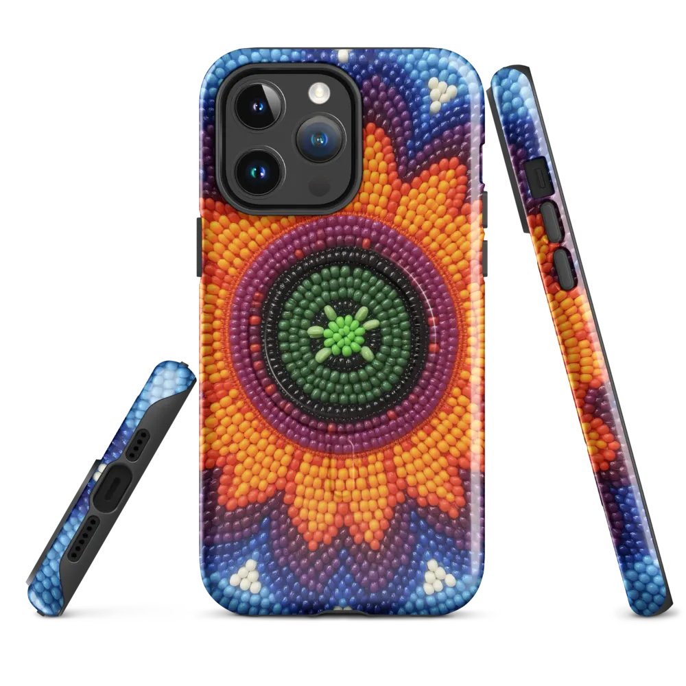 Faux-Beaded Orange Flower iPhone® MagSafe® Case product image (4)
