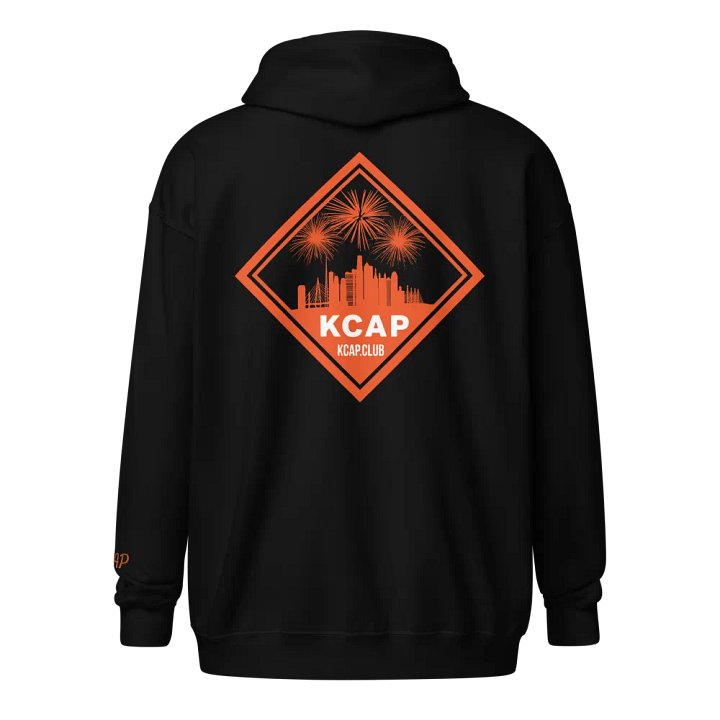 Zip Up Hoodie - Orange Logo product image (1)
