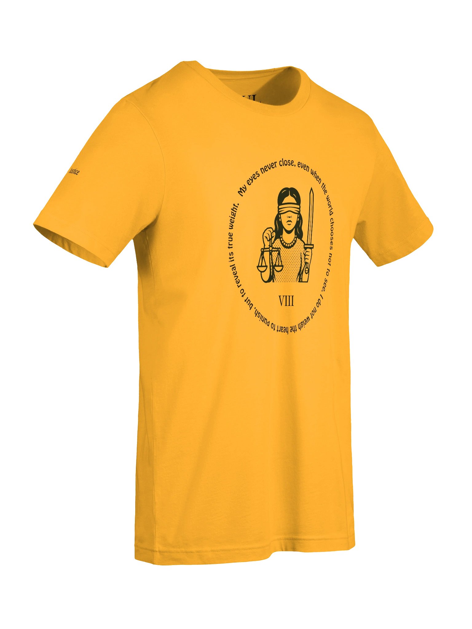 Justice - ArcanaPop T-Shirt – Where Tarot Magic Meets Pop Art product image (8)