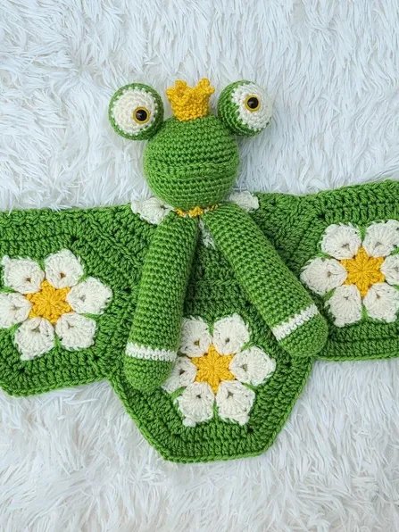 Frog Lovey Crochet Pattern Baby Security Blanket Comforter PDF Pattern - Crafting Happiness product image (6)
