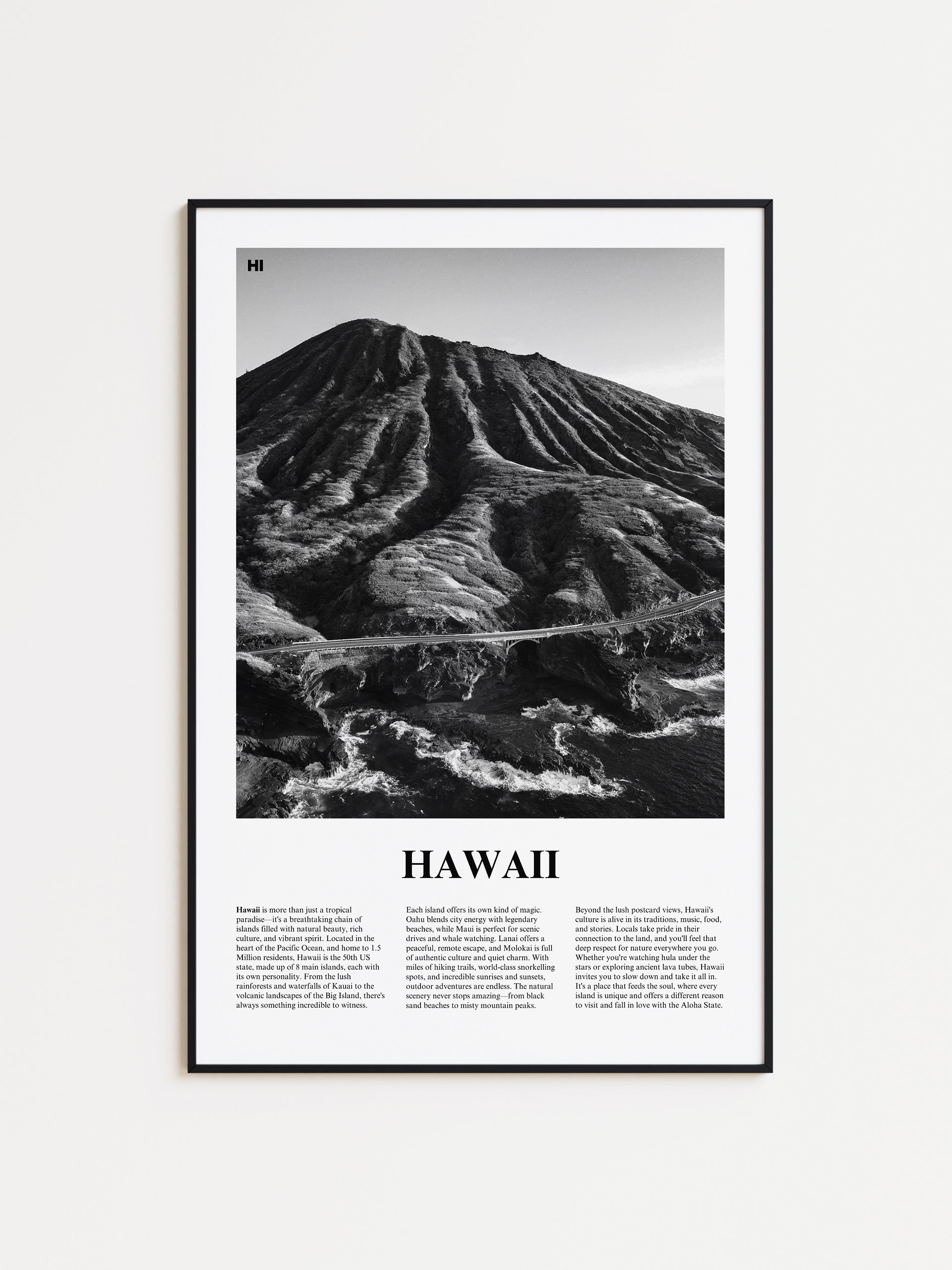 Hawaii 02 Newspaper Poster | Framed product image (1)