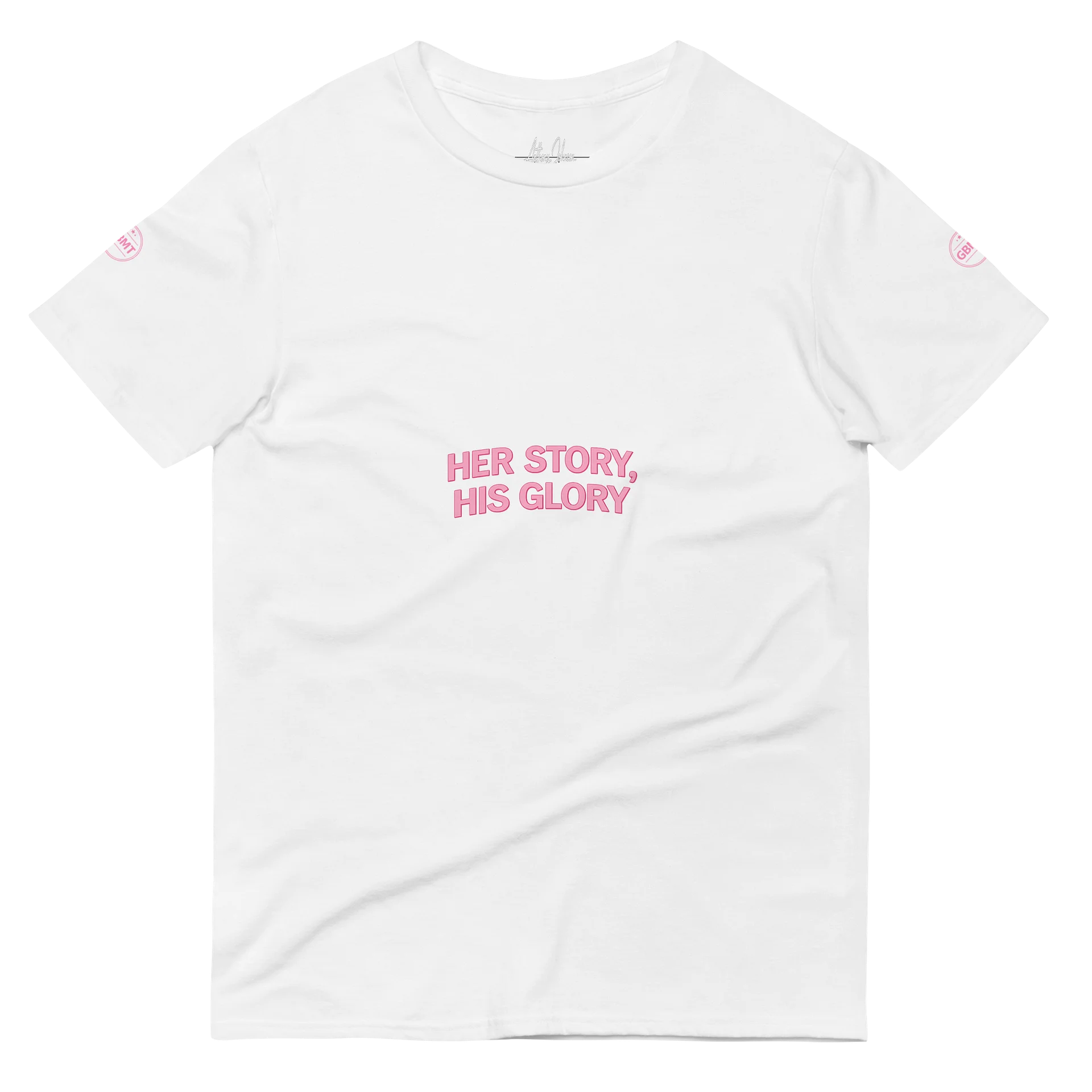 HER STORY, HIS GLORY White T-Shirt – Faith-Based Minimal Tee | GBMT Collection by Anthony Johnson Sr product image (2)
