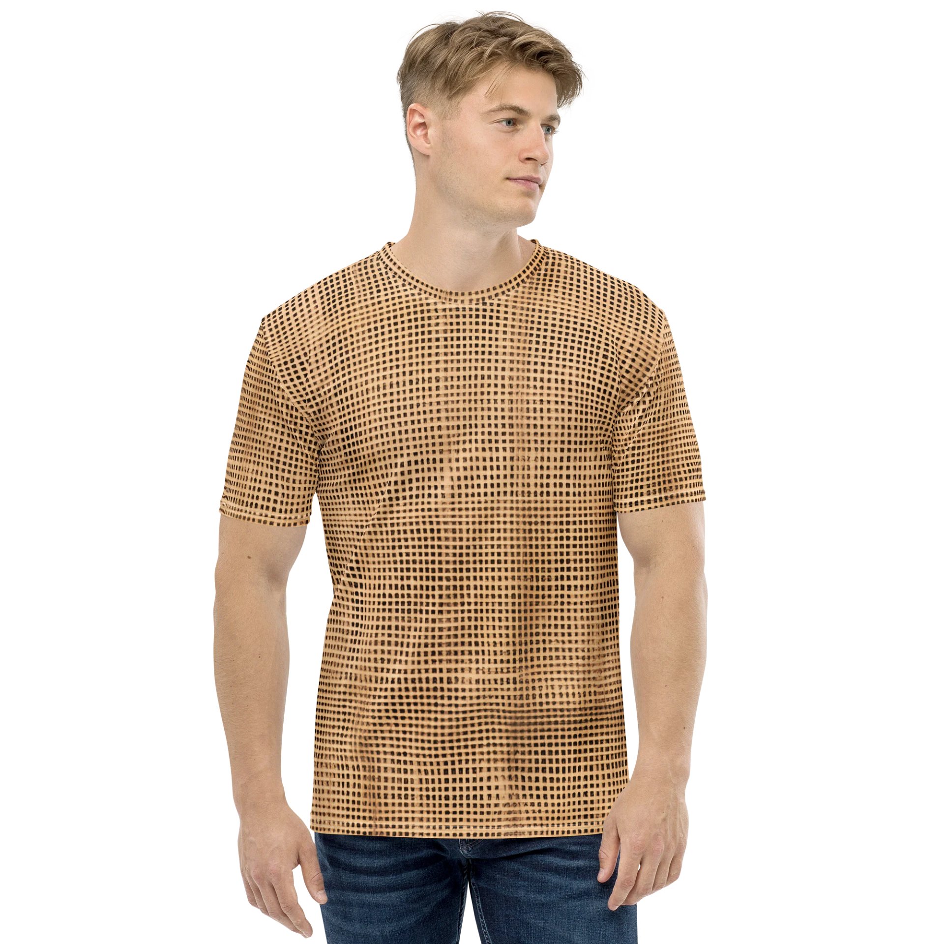 Custom Burlap Texture All-Over Print Tee product image (1)
