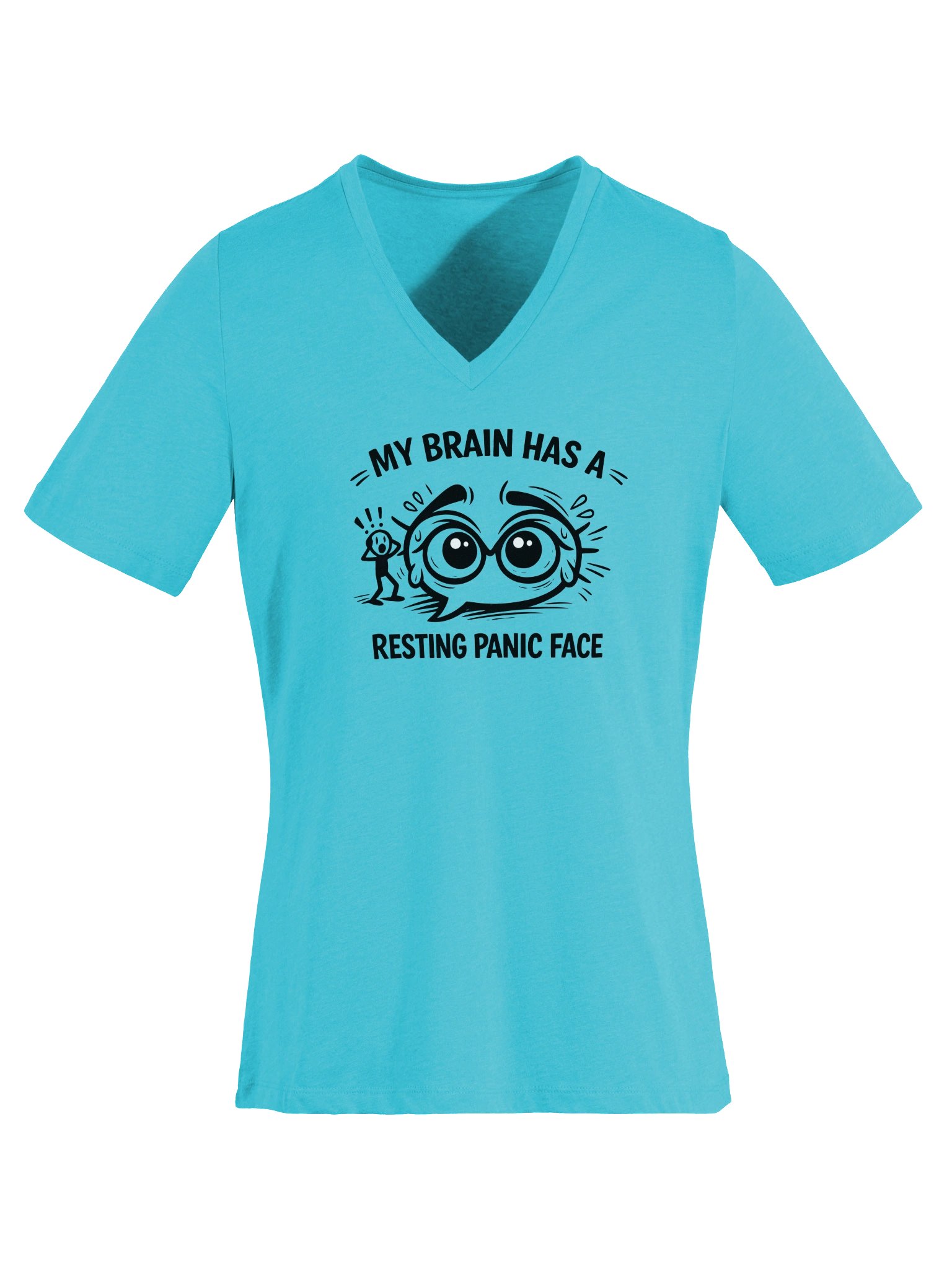 Resting Panic Face V-Neck Tee product image (5)