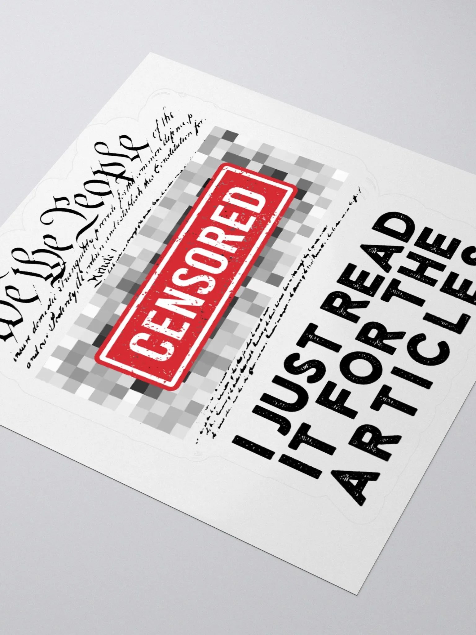 "I Just Read it for the Articles" Sticker product image (1)