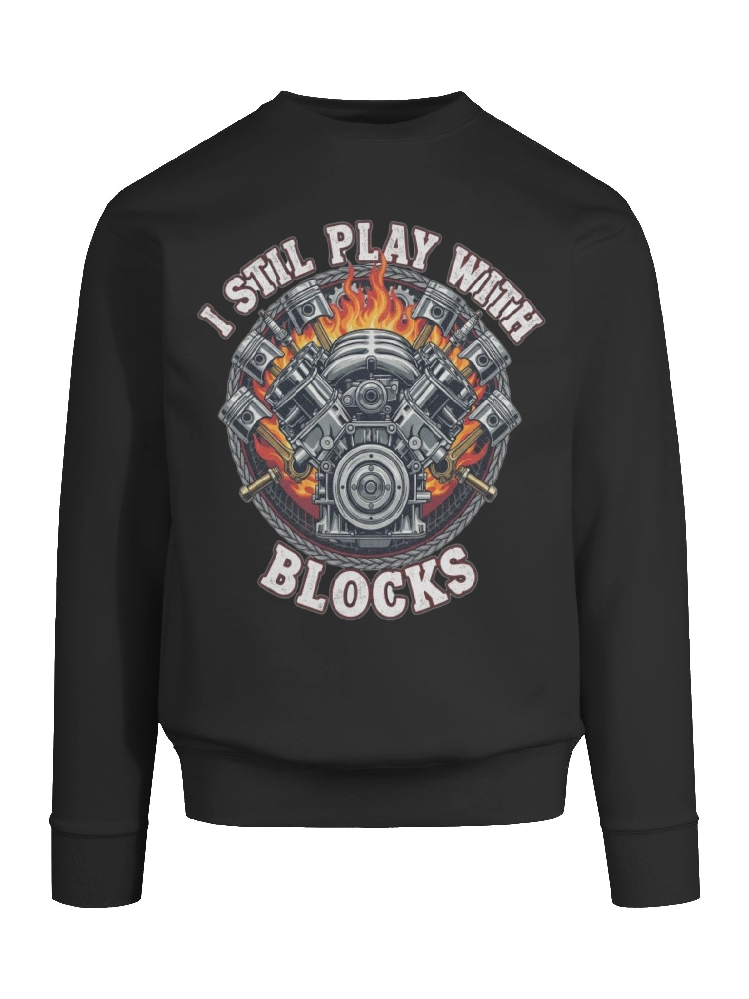 Cotton Heritage Premium Sweatshirt | I Still Play With Blocks | Funny Mechanic Sweatshirt | Engine Builder Crewneck product image (26)