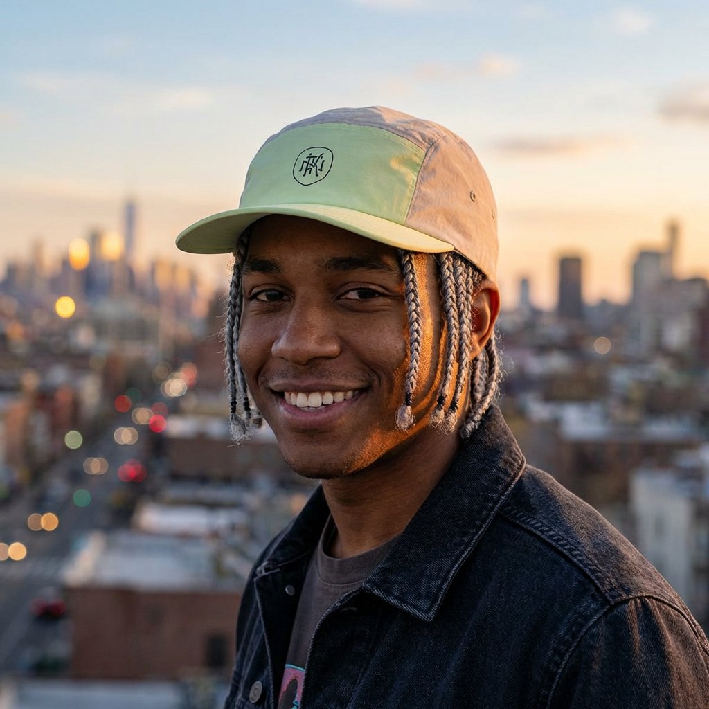 Two-Tone Cap — Minimal 5 Panel Hat product image (5)