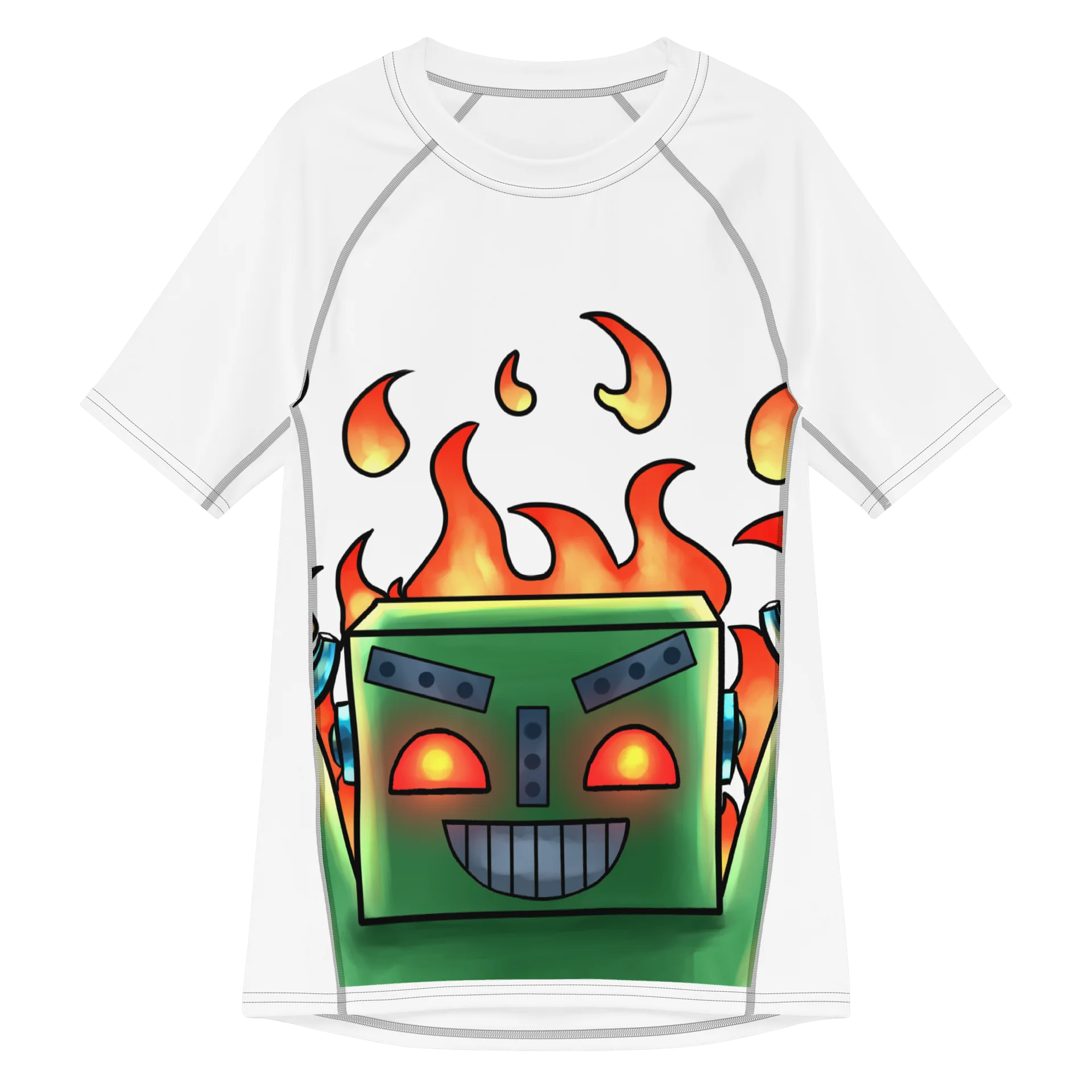 Flaming Robot Men's Rash Guard (MACH 2 Evil) product image (1)