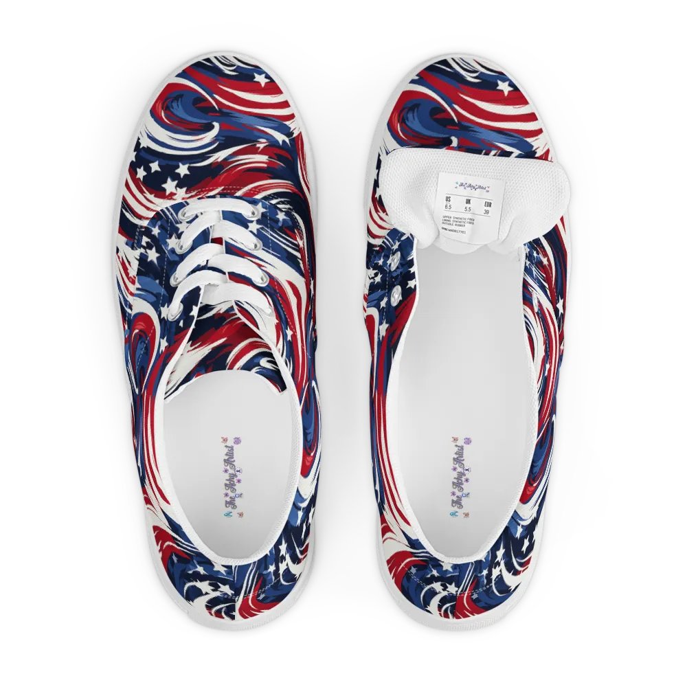 Patriotic Swirl Women's Canvas Shoes product image (6)
