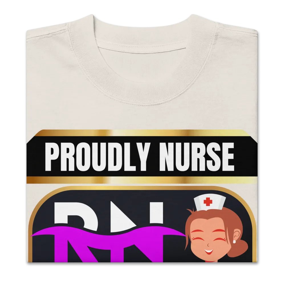 Proudly Nurse Oversized Faded T-Shirt product image (30)