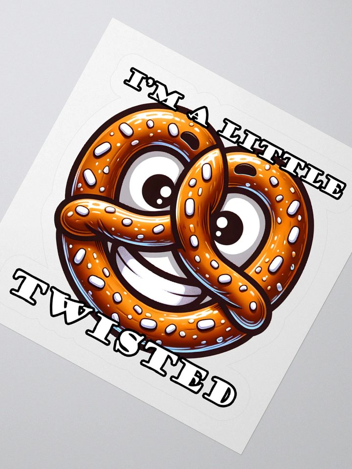 Twisted Funny Pretzel Food Pun Sticker product image (2)