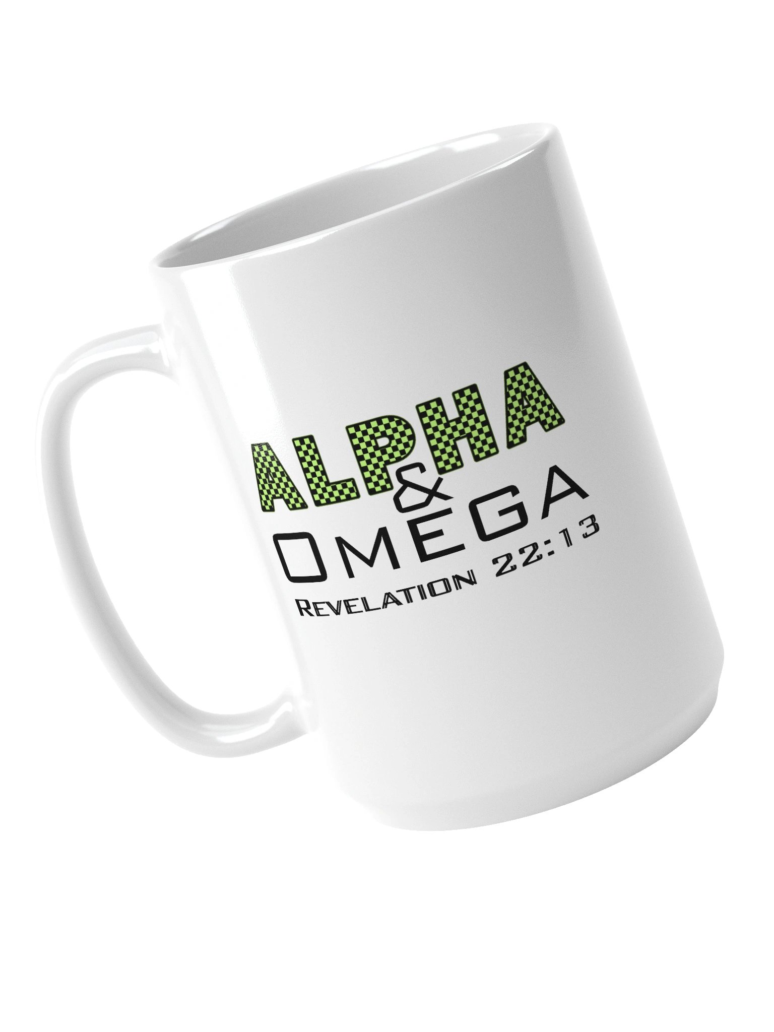 Alpha & Omega Christian 15 oz Mug | Jesus Christ Faith Gift | Inspirational Coffee Cup for Believers product image (4)