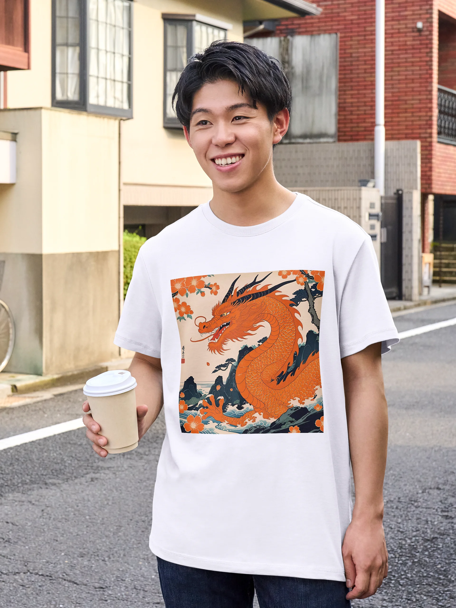 Ryoshin - Orenji no Ryū (Orange Dragon), Ancient Ryū Collection, T-Shirt, Front Design product image (4)