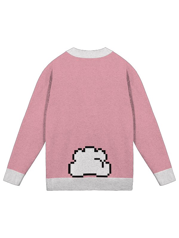 Ava's Bunny Cardigan, back view
