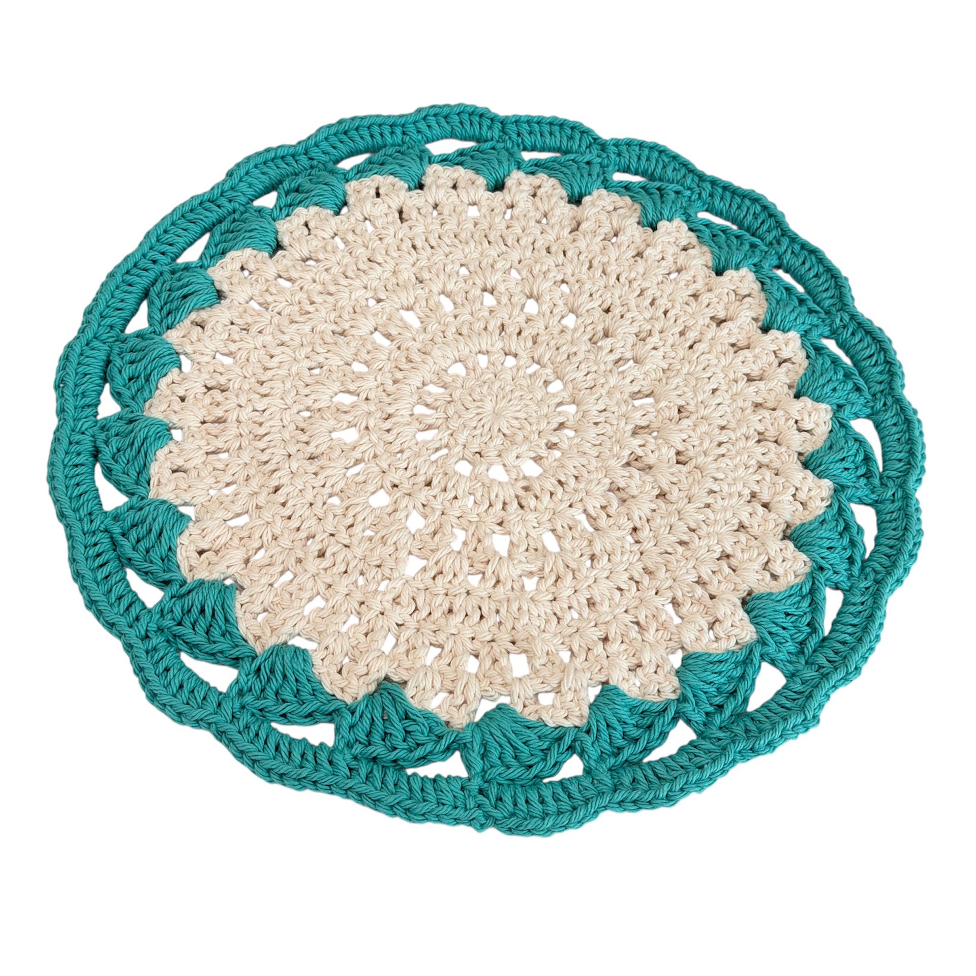 Coffee and Tea placemat, set of 2, handmade crochet. product image (3)