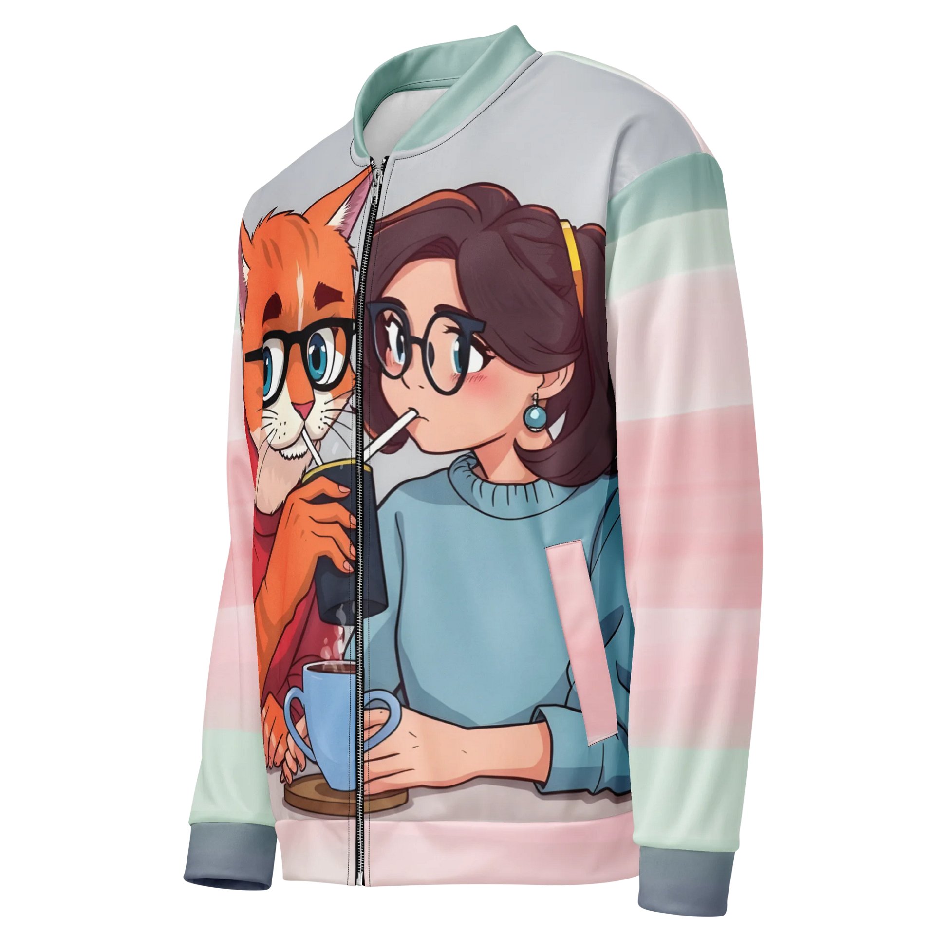 Bomber Jacket-Purrfectly Brewed for Two product image (3)