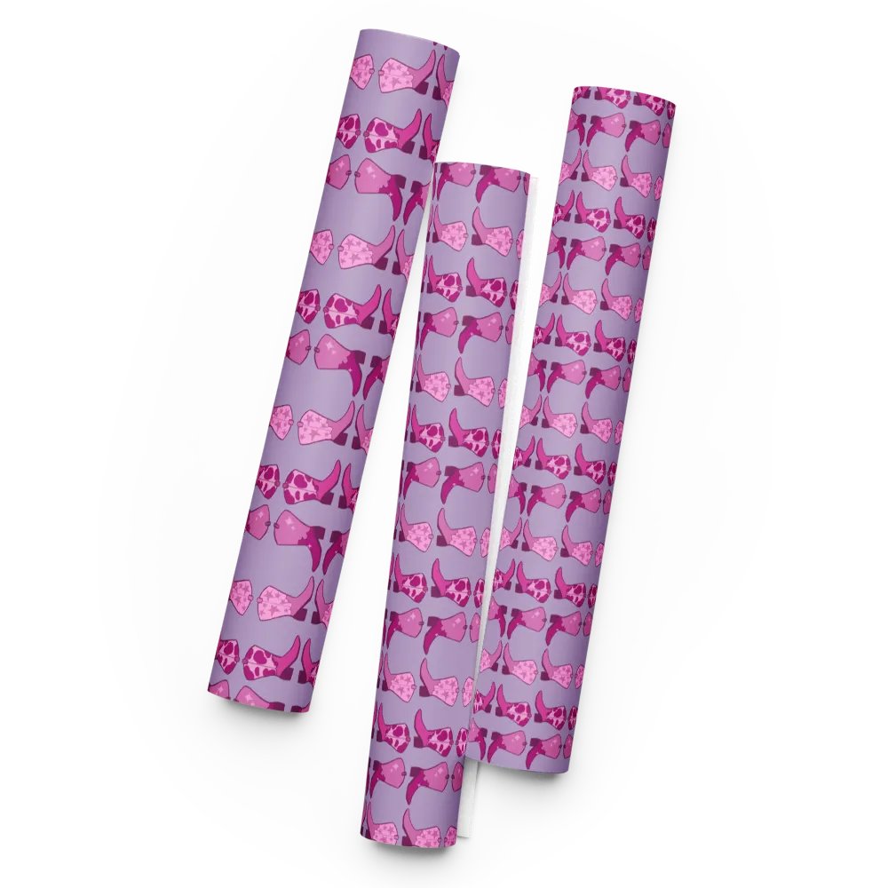 Pretty In Pink Boots Wrapping Paper product image (5)