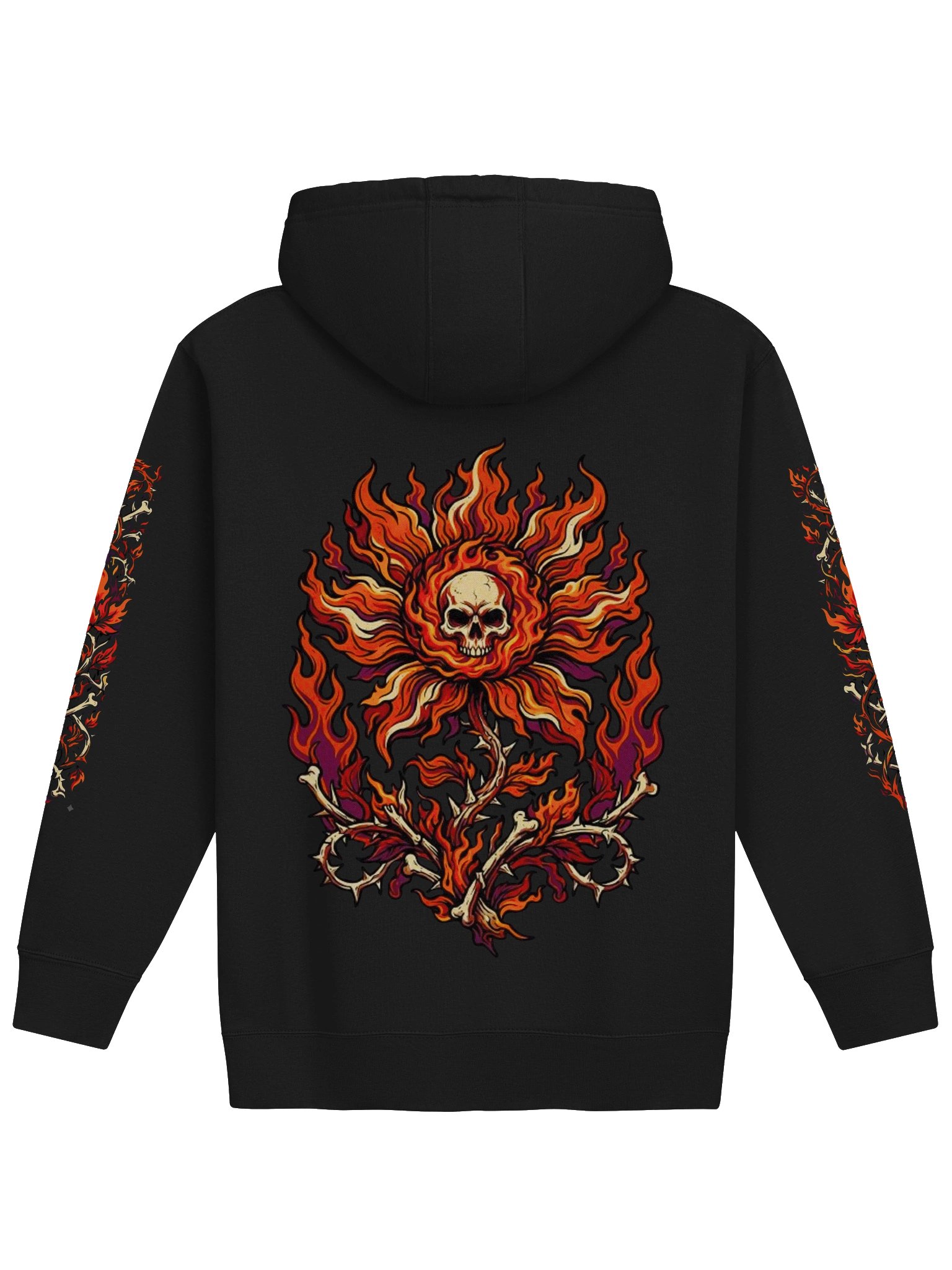 MINAY Originals | Infernal Blossom Graphic Heavyweight Hoodie – Dark Academia Streetwear product image (13)