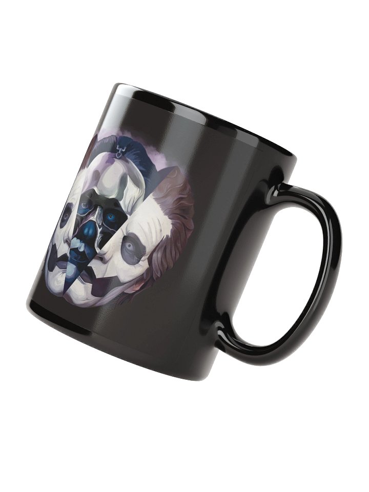Symmetrical Fragmented Face Black Glossy Mug product image (4)