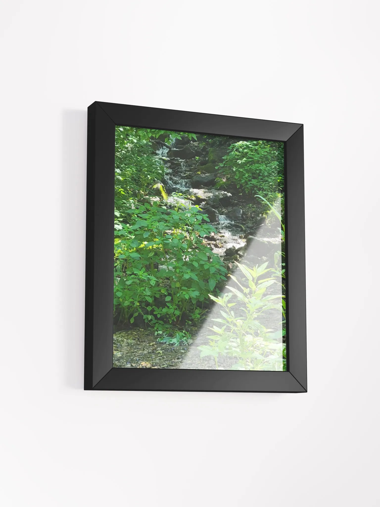 Hidden Serene Waterfall Framed Matte Poster product image (2)