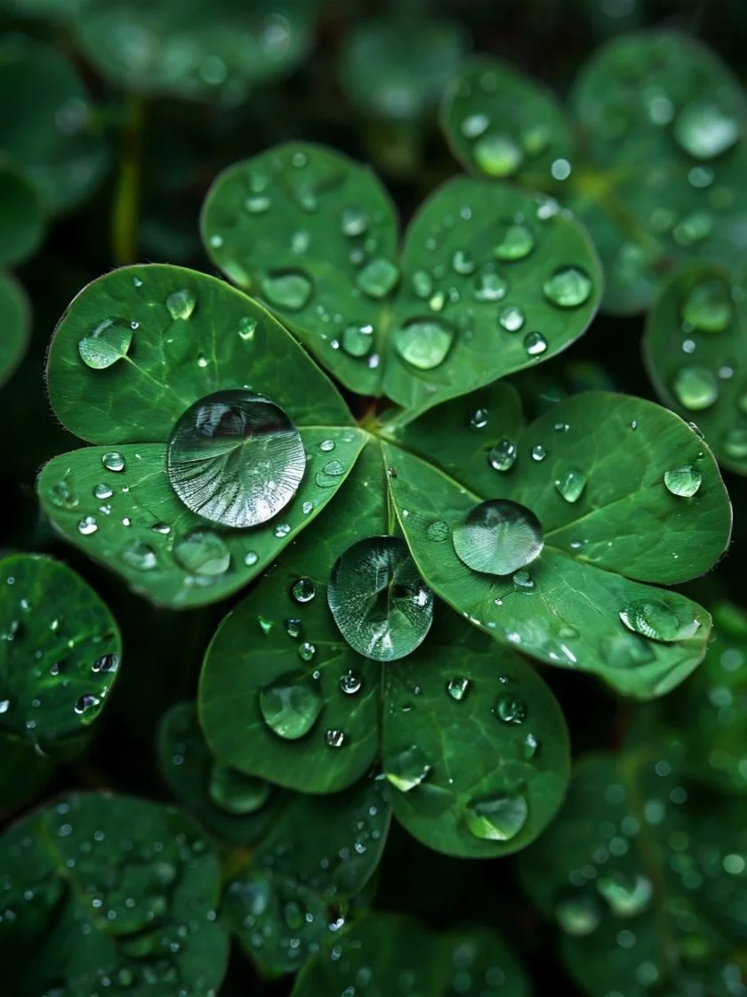 Dew-Kissed Clover Framed Poster product image (1)