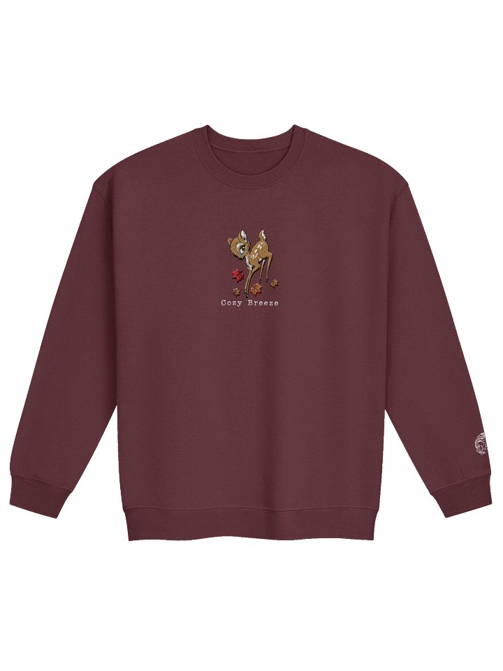Cozy Breeze Deer & Autumn Leaves Classic Crewneck product image (2)