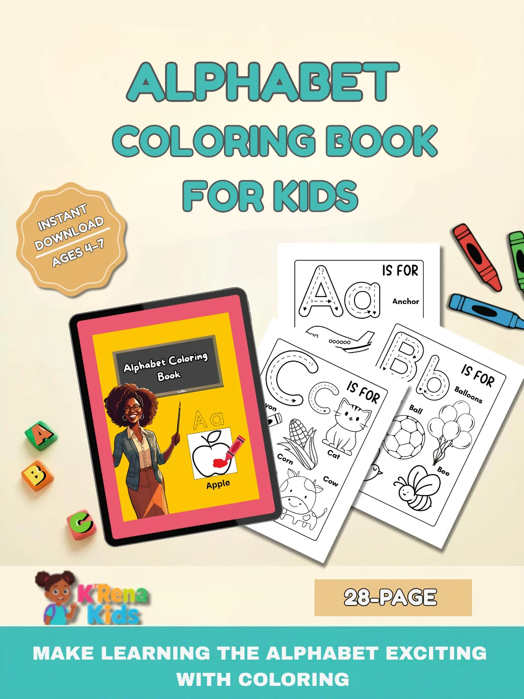 Alphabet Coloring Book product image (1)