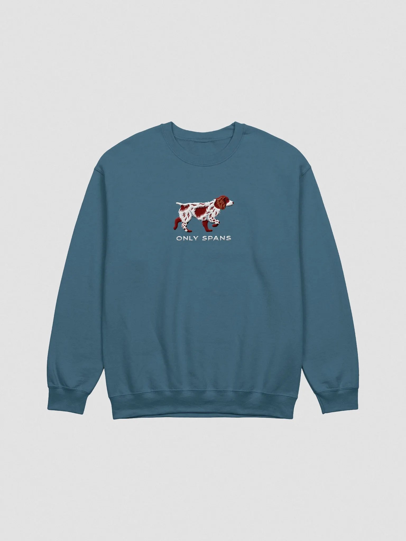 Only Spans Sweatshirt (Embroidered) of a Working Cocker Spaniel(Liver & White) product image (4)