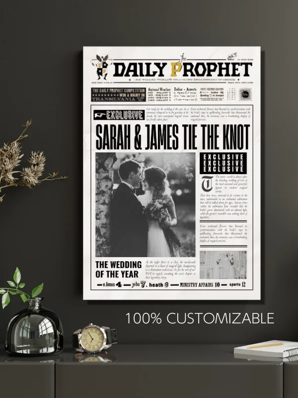 Magical Wedding Newspaper 100% Customizable Template Bundle product image (6)