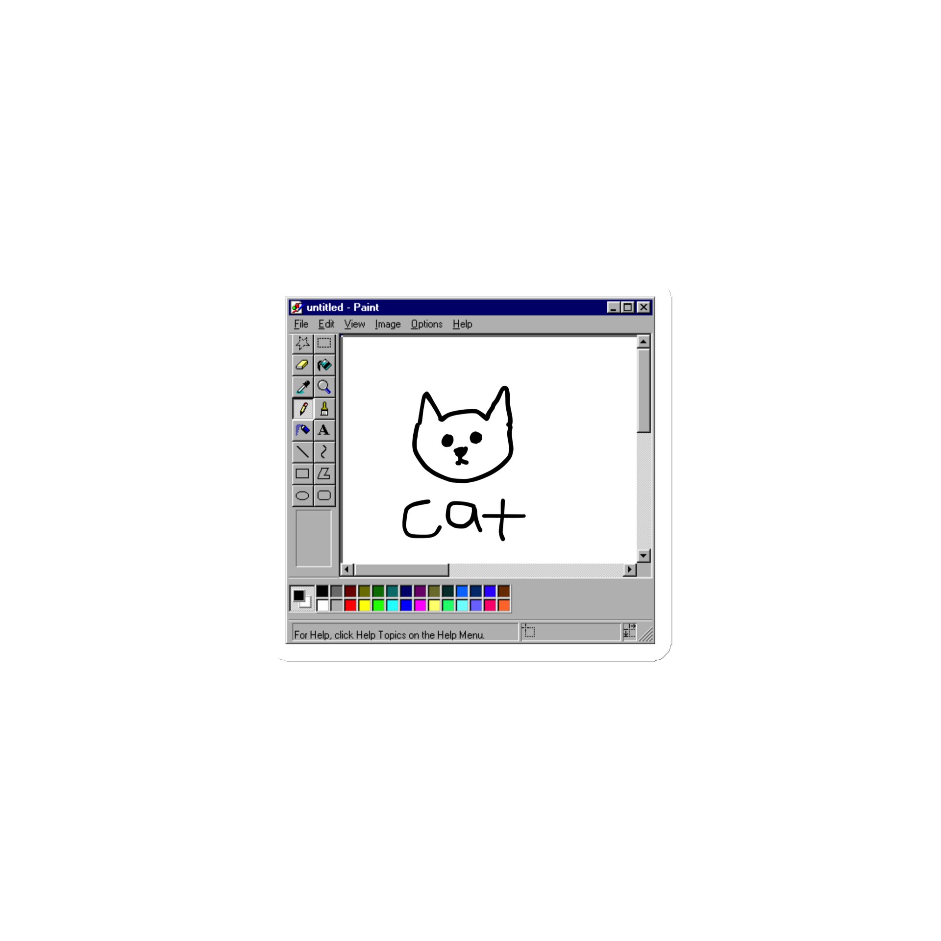 Microsoft Paint Cat Magnet product image (1)
