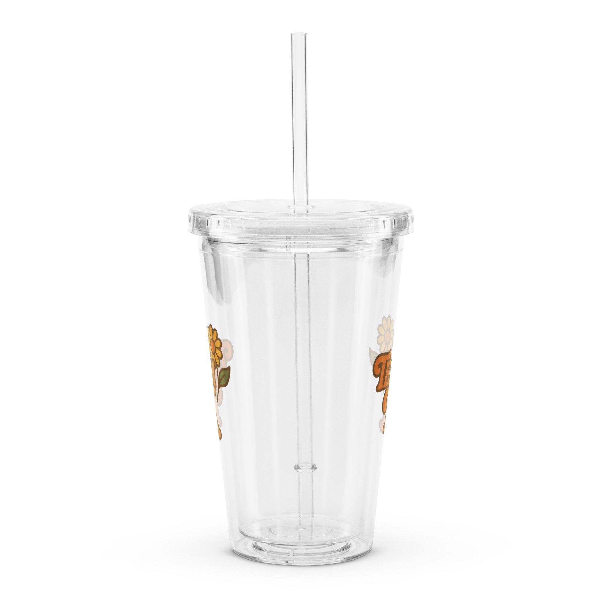 Team K 1970's Clear Plastic Tumbler product image (4)