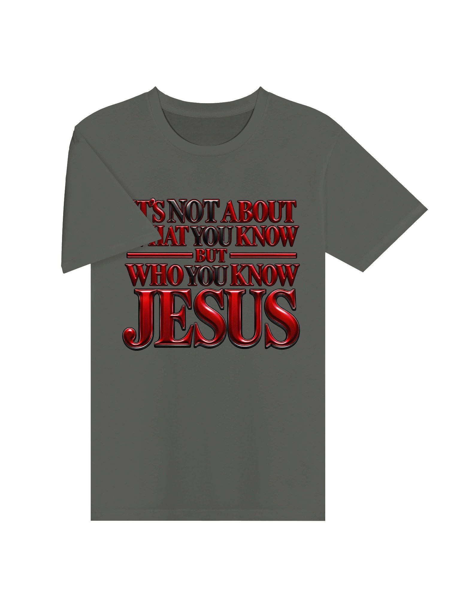 Who You Know: JESUS Red & Black Premium T-Shirt product image (3)
