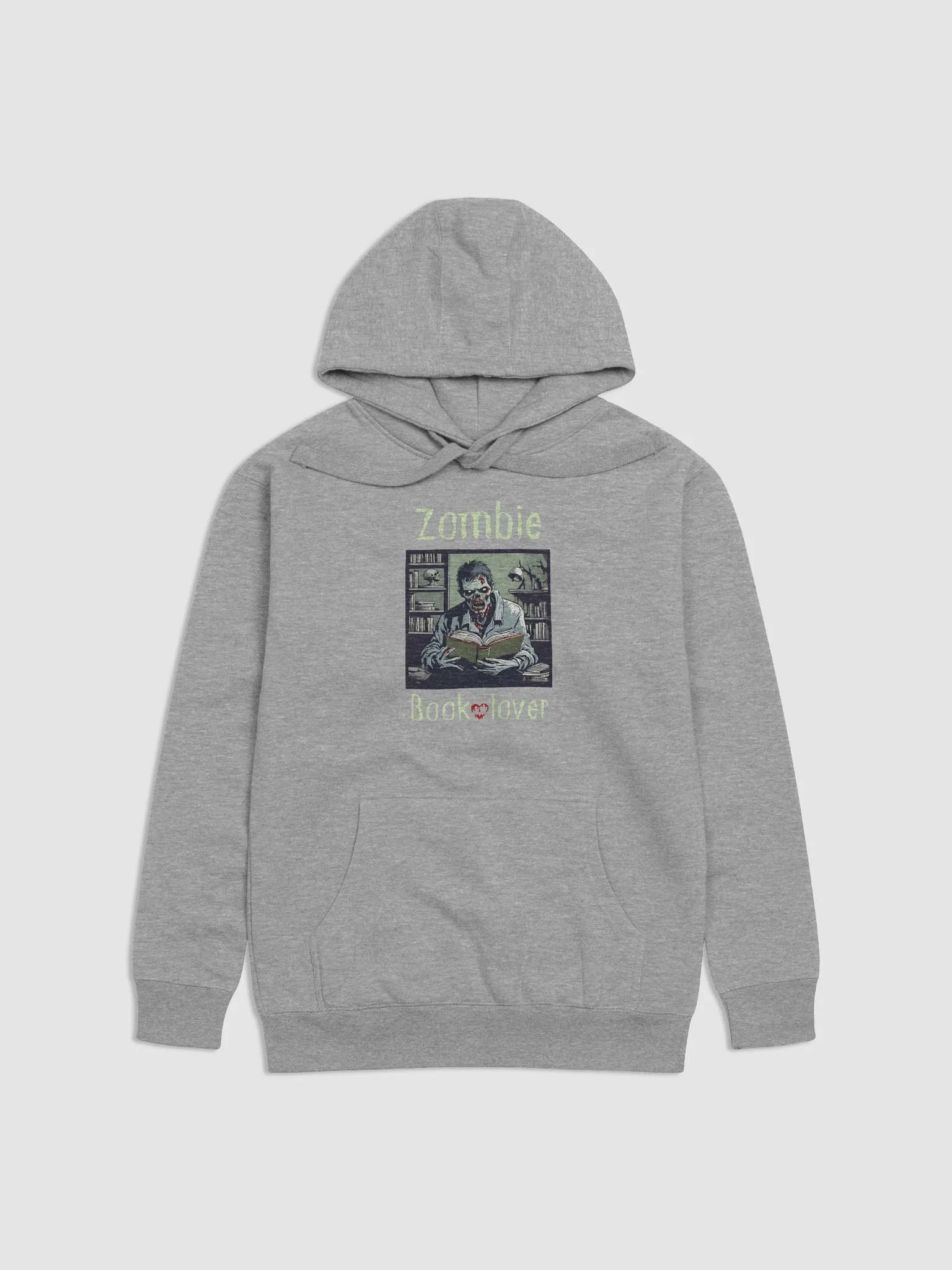 Zombie Book Lover Man - Carbon Grey Unisex Hoodie product image (1)