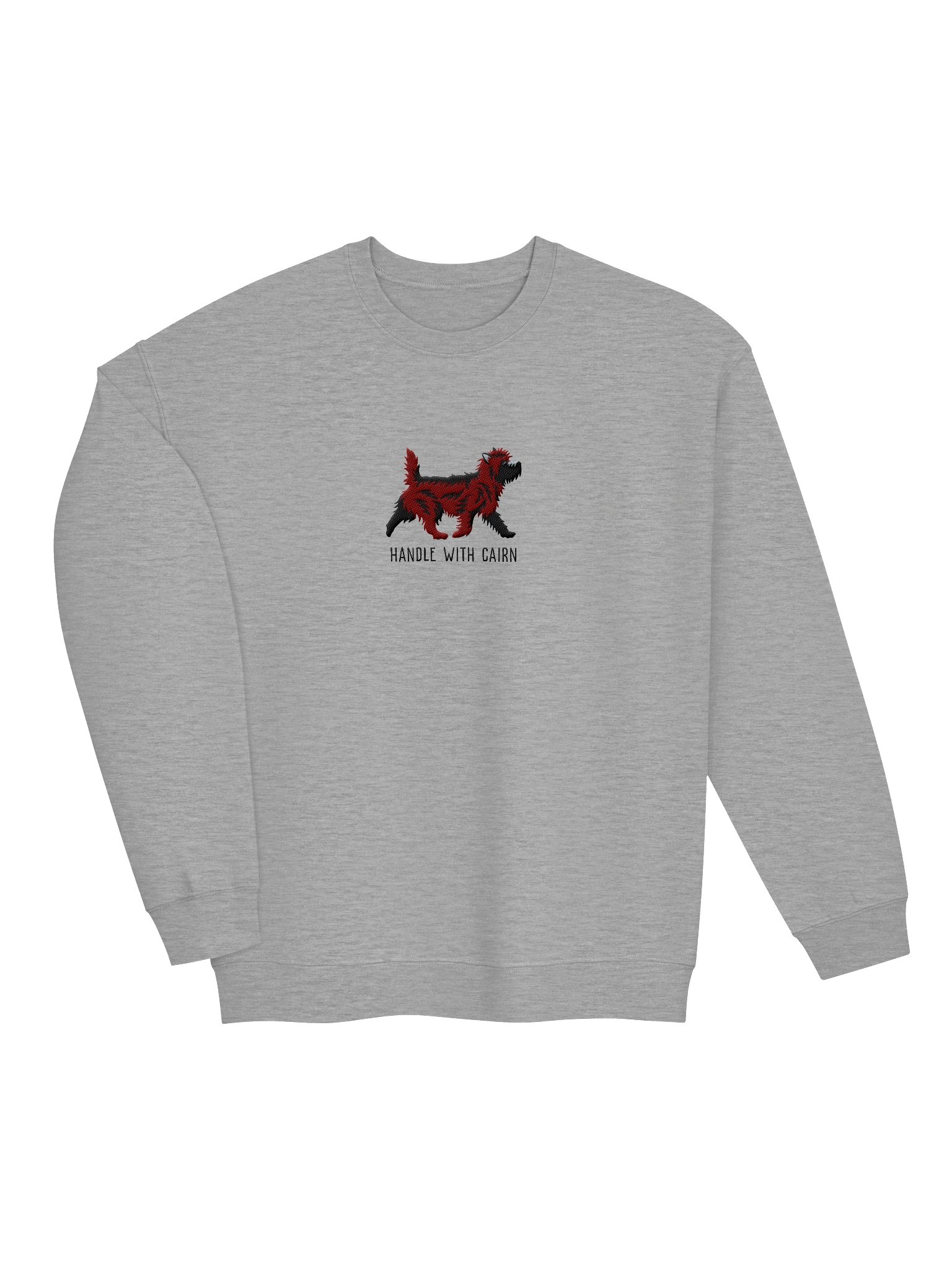 Handle with Cairn Sweatshirt (Embroidered) of a Cairn Terrier(Red Brindle) product image (6)