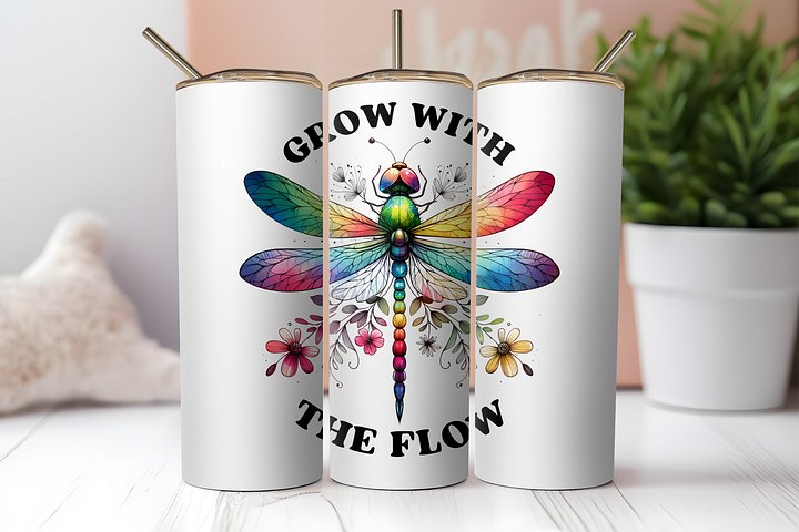 Iridescent Dragonfly Stainless Steel Tumbler product image (2)