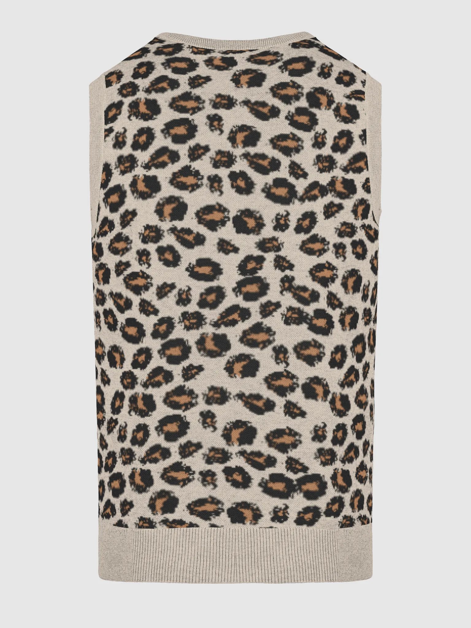 Leopard Print Panda V-Neck Vest product image (4)