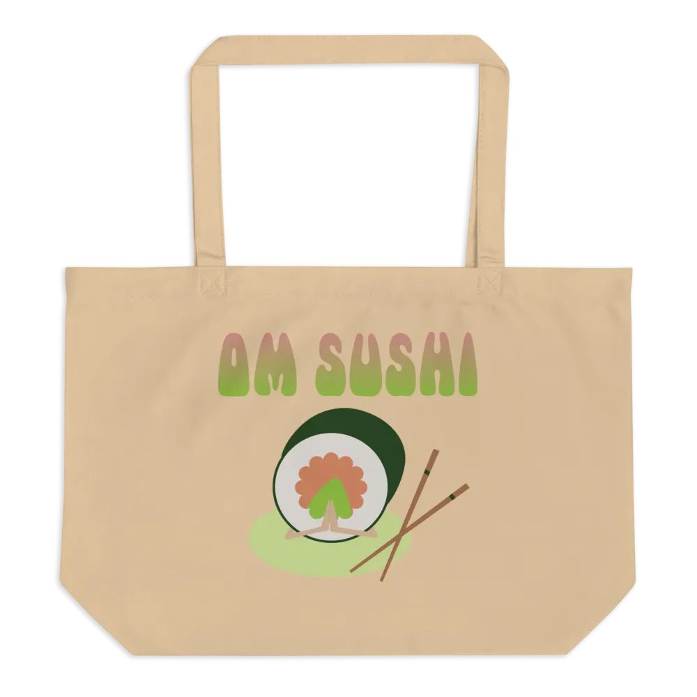 Quirky Om Sushi Eco-Friendly Large Tote Bag product image (2)