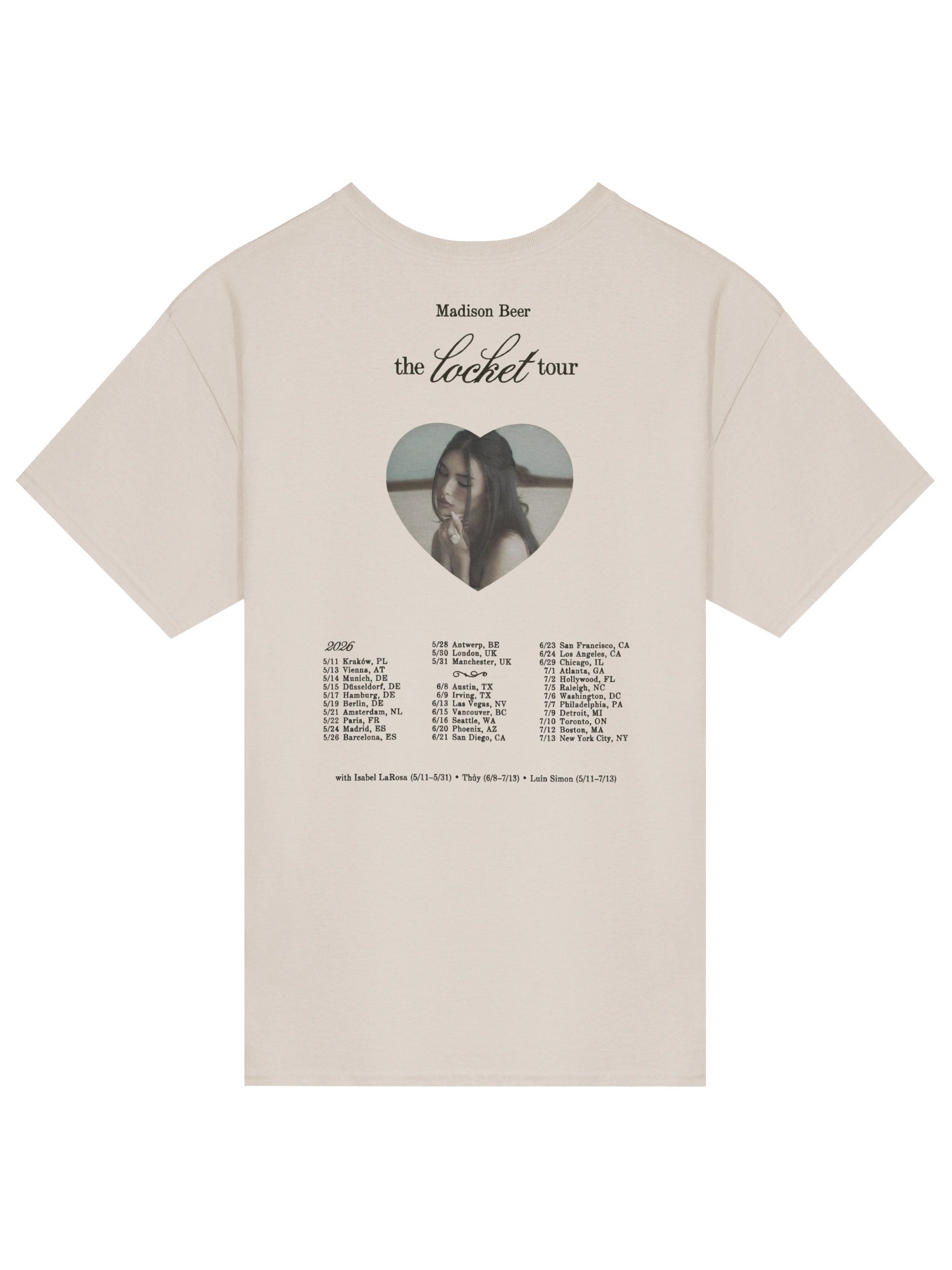 Madison Beer The Locket Tour 2026 Merch T-Shirt product image (6)