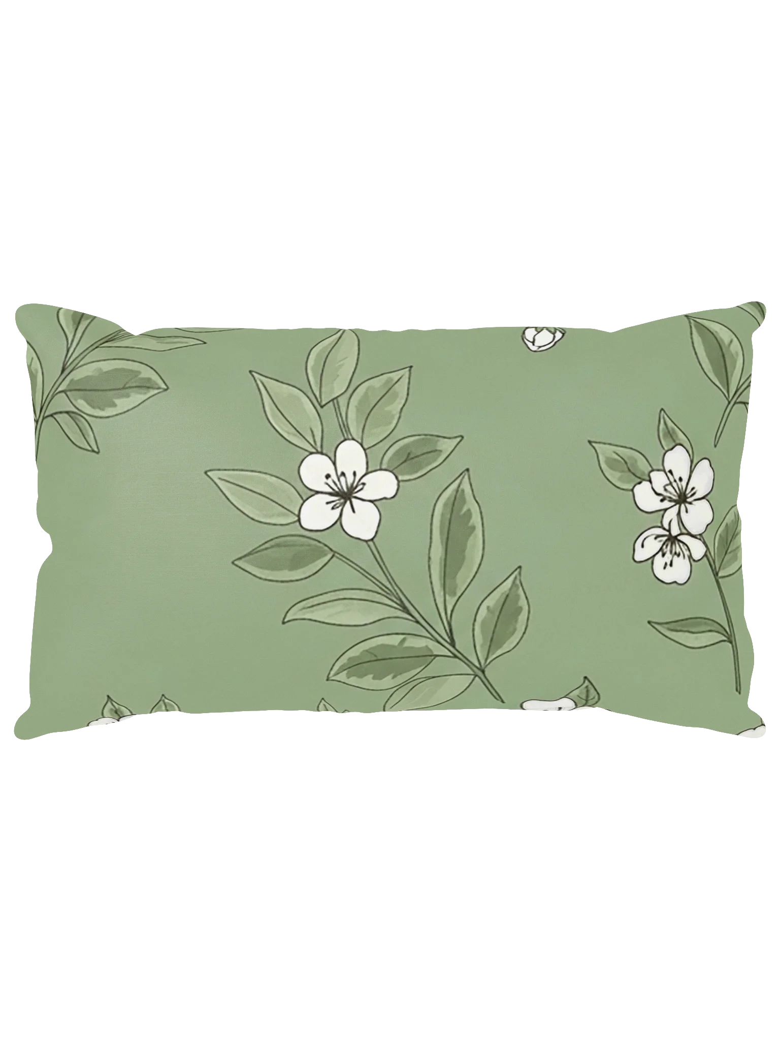 Green Floral All-Over Print Pillow product image (13)